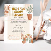 ボヘミアン・テラコッタ Here We Grow Again ベビースプリンクル 招待状