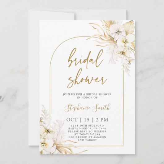 ボヘミアン・トロピックスのブライダルシャワー招待 招待状 (正面)