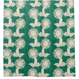 「ボヘミアン・ドリームグリーン シャワーカーテン