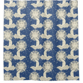 ボヘミアン・ドリームブルー シャワーカーテン