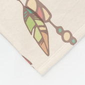 ボヘミアン・ドリーム・キャッチャー、ビーズと羽毛を持つ、セ フリースブランケット (角)