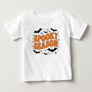ボヘミアン・ハロウィン・スプーキー・バットPNG ベビーTシャツ