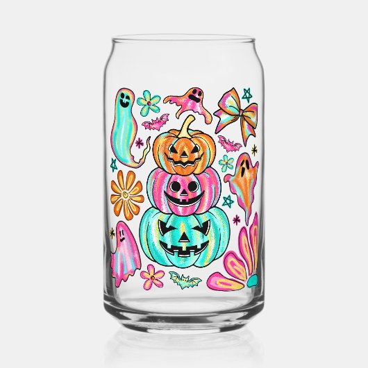 ボヘミアン・ハロウィン・パンプキン・ゴースト ガラス缶 (裏面)