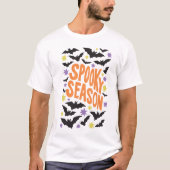 ボヘミアン・ハロウィーン・スプーキー・コウモリ Tシャツ (正面)