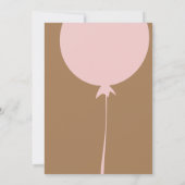 ボヘミアン・バルーンが1つの誕生日パーティーを開く 招待状 (裏面)