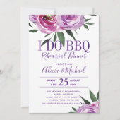 ボヘミアン・パープル私はbbqのリハ結婚ーサルディナーをする 招待状 (正面)