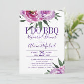 ボヘミアン・パープル私はbbqのリハ結婚ーサルディナーをする 招待状 (スタンド正面)