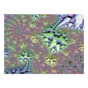 ボヘミアン ヒッピー グルービー 輝き カラフル 虹 フラクタル ポスター