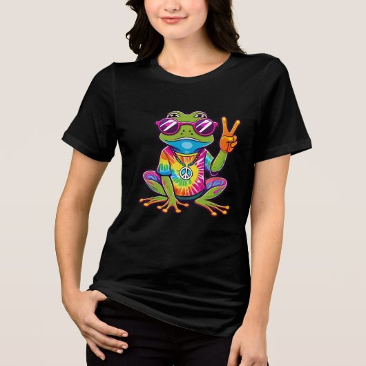 ボヘミアン ヒッピー 60年代 70年代 ピースマーク トライブレンドTシャツ (正面)