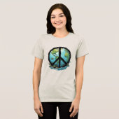 ボヘミアン ヒッピー 60年代 70年代 ピース ラブ トライブレンドＴシャツ (正面全面)