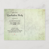 ボヘミアン・ヒップスター女学位卒業パーティー インビテーションポストカード (裏面)