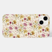 ボヘミアン ピンク 水彩 野の花 Case-Mate iPhoneケース (裏面 (横))