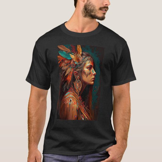 ボヘミアン ファッション デザイン Tシャツ (正面)