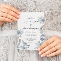 ボヘミアン フラワーとユーカリ ダスティブルーの結婚式