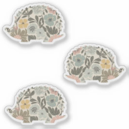 ボヘミアン フラワー ハリネズミ シール