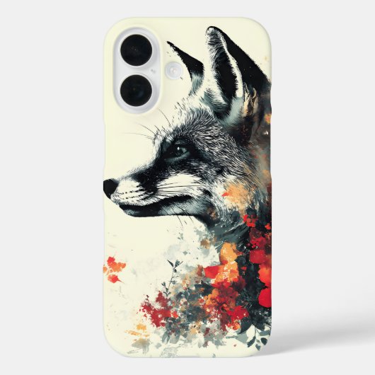 ボヘミアン フラワー フォックス 野生 自然 Case-Mate iPhoneケース (裏面)