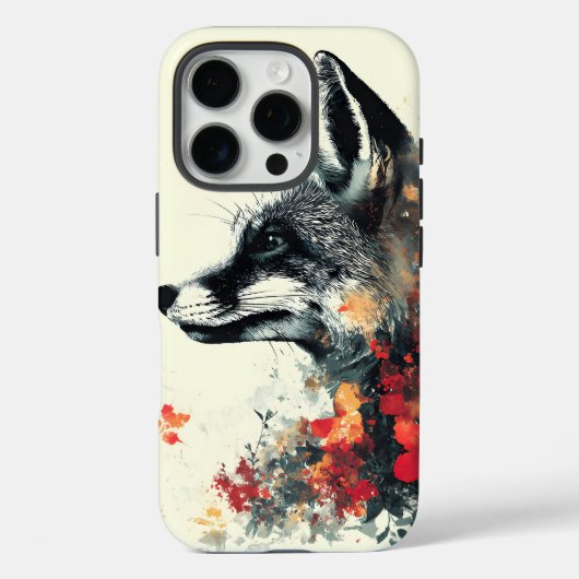 ボヘミアン フラワー フォックス 野生 自然 Case-Mate iPhoneケース (裏面)