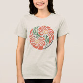 ボヘミアン フラワー 引用符 トリブレンドTシャツ トライブレンドTシャツ (正面)