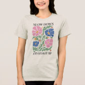 ボヘミアン フラワー 引用符 トリブレンドTシャツ トライブレンドTシャツ (正面)
