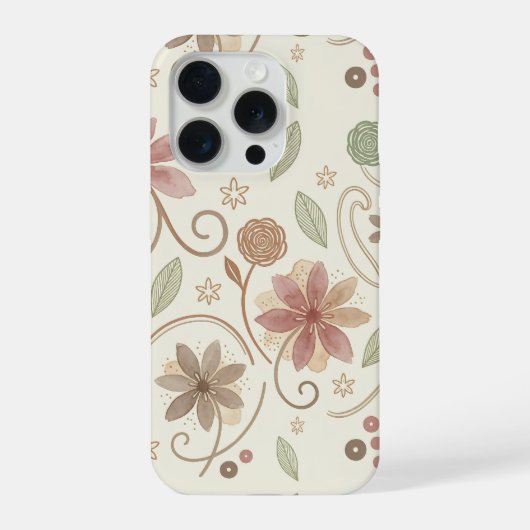 ボヘミアン フラワー iPhoneケース (裏面)