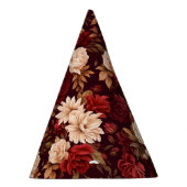 ボヘミアン・ブルゴーニュ・ベージュの花 パーティーハット (右)