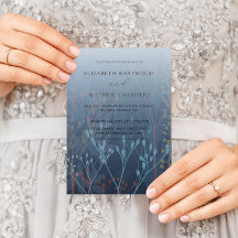 ボヘミアン ブルー ワイルドグラスと葉の結婚式 
