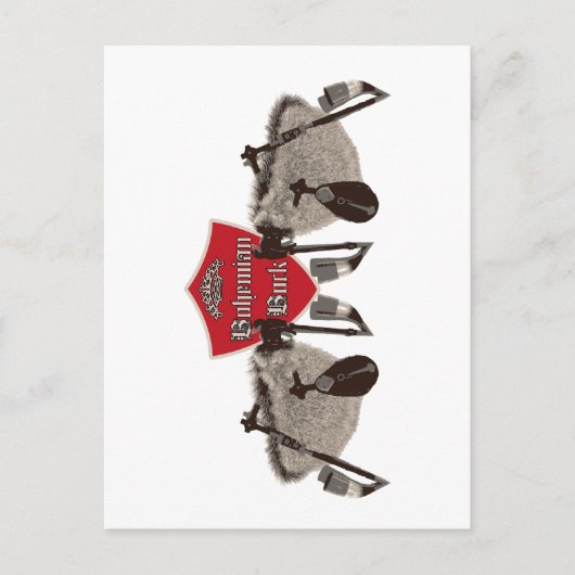 ボヘミアン・ブロック – チェコのバグパイプ ポストカード (正面)