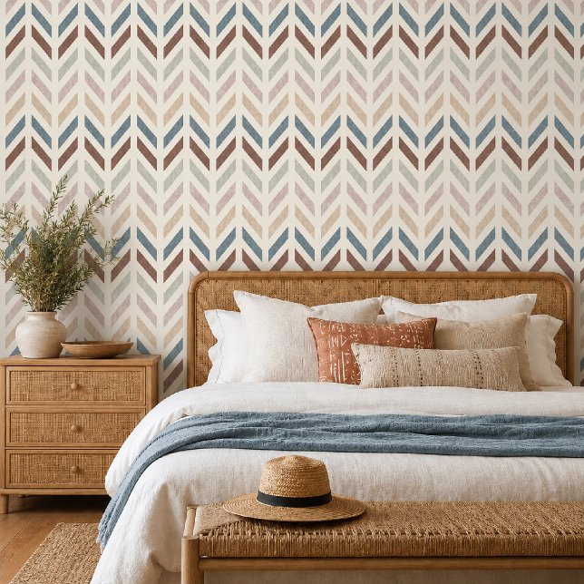 ボヘミアン・ヘリンボーン 壁紙 (Boho Herringbone Wallpaper 
)