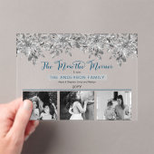 ボヘミアン ホリデー グリーン "The More the Merrier" 3枚の写真 アクリル招待状 (インサイチュ (ポータブル))