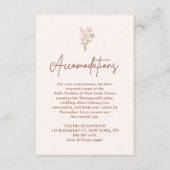 ボヘミアン・ボタニカルテラコッタ結婚式宿泊案内 エンクロージャーカード (正面)