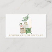 ボヘミアン·ボホ結婚の中心ピースの瓶入れ採用 名刺 (正面)