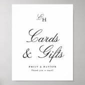 ボヘミアン・ミニマリスト結婚式カード&ギフトサイン ポスター (正面)
