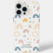 ボヘミアン・レインボーとサン・バースト - ミニマリスト抽象画  Case-Mate iPhoneケース (裏面)