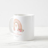 ボヘミアン レインボーフローラル 祖母 コーヒーマグカップ (正面左)