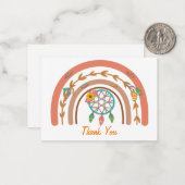 ボヘミアン・レインボー・サンキュー ノートカード (正面/裏面インサイチュ)