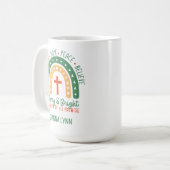 ボヘミアン レインボー メリー＆ブライト クリスマス コーヒーマグカップ (正面左)