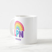 ボヘミアン レインボー モノグラム LPN コーヒーマグカップ (正面左)