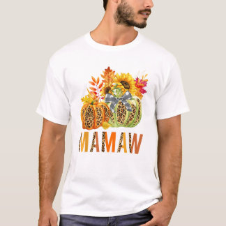 ボヘミアン レオパード カボチャ ママウ 秋 Tシャツ