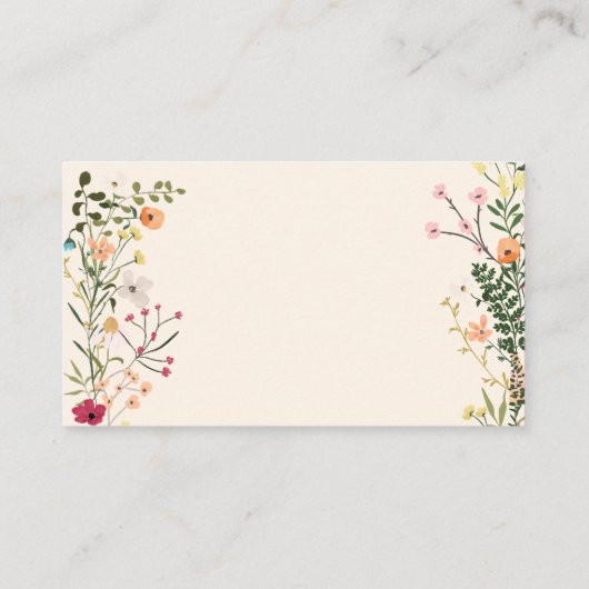 ボヘミアン・ワイルドフラワーアドバイスが卒業を願う エンクロージャーカード (裏面)