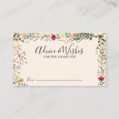 ボヘミアン・ワイルドフラワーアドバイスが卒業を願う エンクロージャーカード (正面)