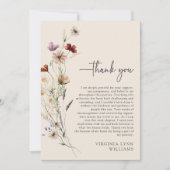 ボヘミアン・ワイルドフラワー卒業 サンキューカード (正面)