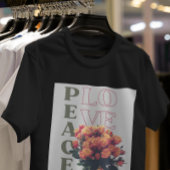 ボヘミアン 平和 愛 花柄 - レトロ 70年代 グルーヴィー Tシャツ