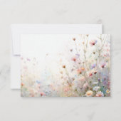 ボヘミアン 水彩画 野の花 フラワー 名入れ サンキューカード (裏面)