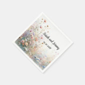ボヘミアン 水彩画 野の花 フラワー 名入れ スタンダードカクテルナプキン (角)