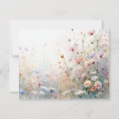 ボヘミアン 水彩画 野の花 フラワー 名入れ セーブザデート (裏面)