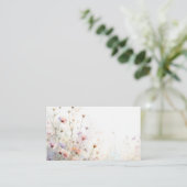 ボヘミアン 水彩画 野の花 フラワー 名入れ プレイスカード (スタンド正面)