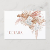 ボヘミアン 水彩花 ウェディング詳細 エンクロージャーカード (正面)