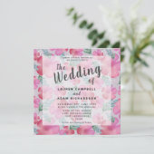 ボヘミアン 水彩 花 ブッシュピンク 結婚式 (スタンド正面)
