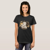 ボヘミアン 猫の母 Tシャツ | かわいい猫の花柄 ボヘミアンTシャツ (正面フル)