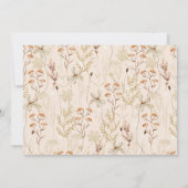 ボヘミアン 田舎風 草原の花 フラワー ウェディングシャワー サンキューカード (裏面)